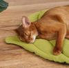 Reversible Pet Mat Cotton Leaf Shape Thermal Insulation Cat Dog Bed Pad Non Slip Crate Mat Lightweight All Season Floor Cushion Kennel Liner Washable