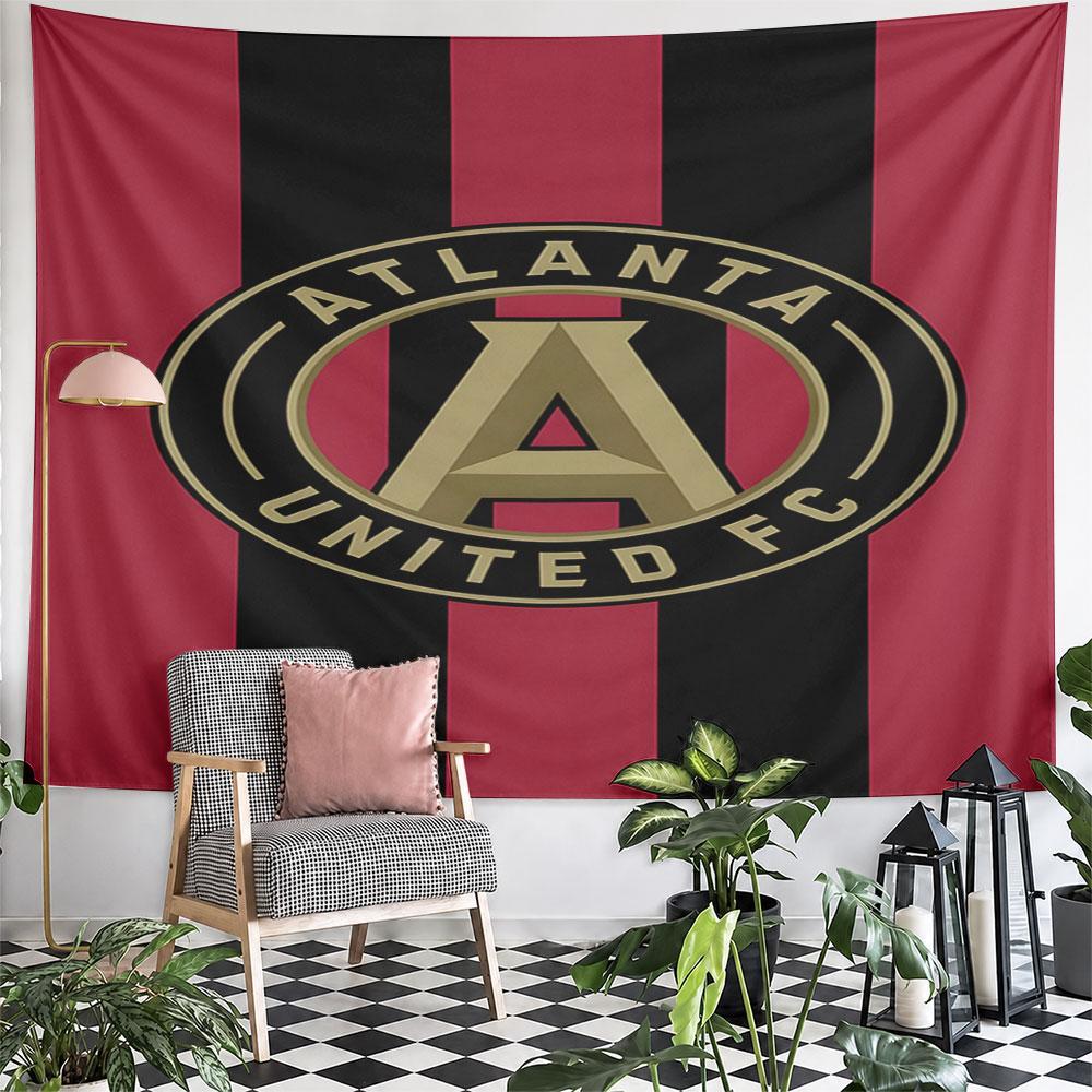 Atlanta United FC Logo Tapestry Decor Pattern Wall Hanging Tapestry Decorative Tapestry Home Decor for Bedroom and Living Room