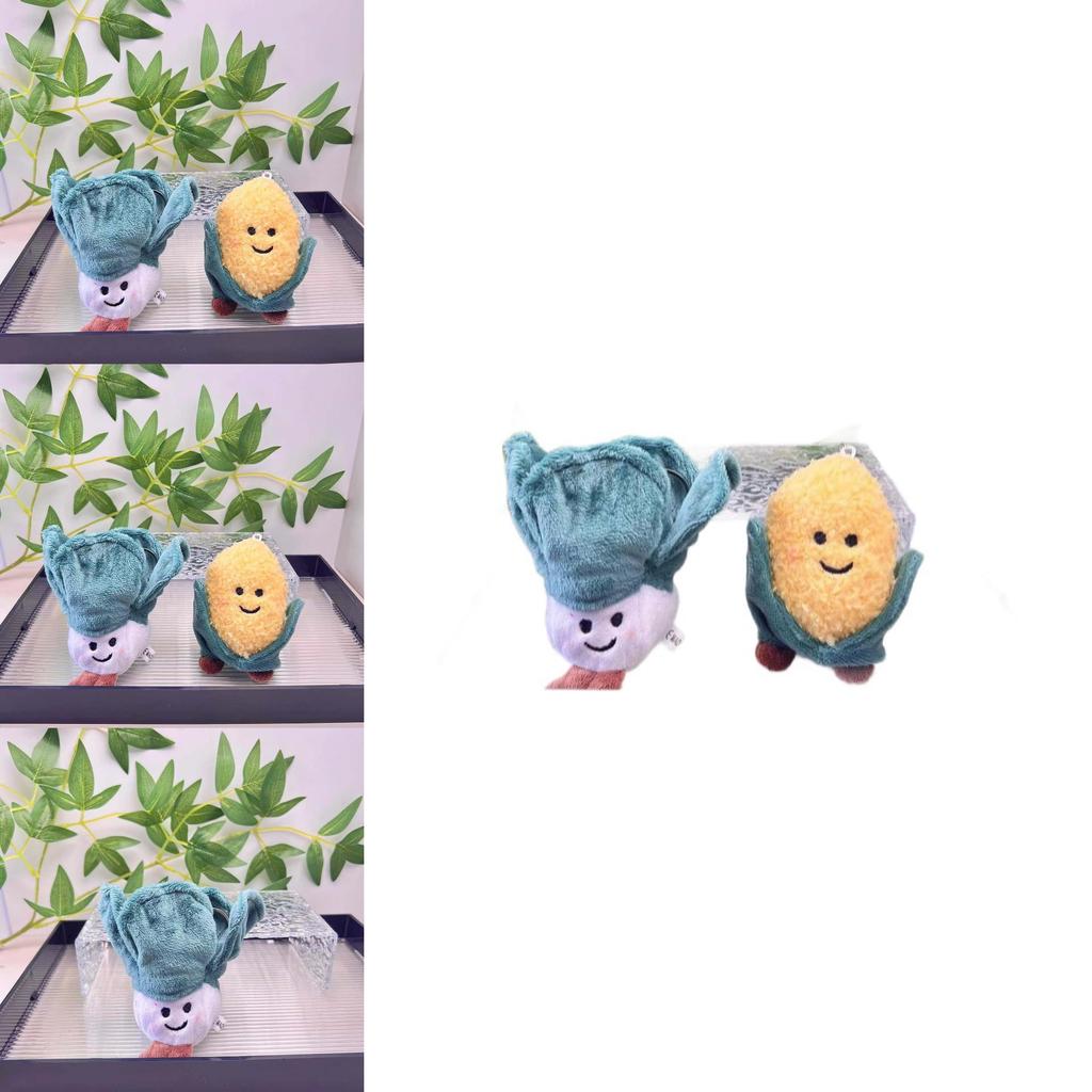 Cute Vegetable Plush Doll Creative Keychain Broccoli Corn Garlic Onion Soft Toy