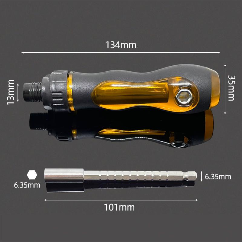 Telescopic Screwdriver Magnetic Bits Drivers Set Adjustable Ratchet Wrench Dual-Purpose Spanner Handle Socket Repair Hand Tools