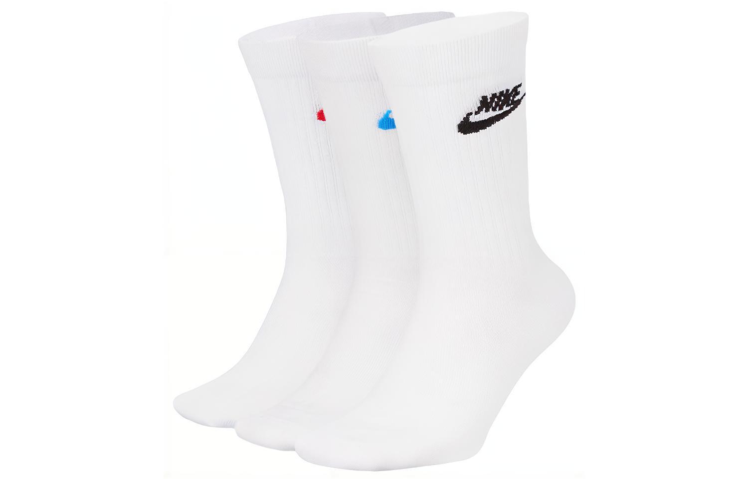 Nike Crew Socks Unisex 3 Pack White SK0109-911 M