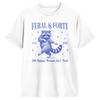 40th Birthday Feral and Forty Raccoon Est T Shirt Summer  Cotton T Shirts For Men Trendy Cool Casual Tshirt Short Sleeve