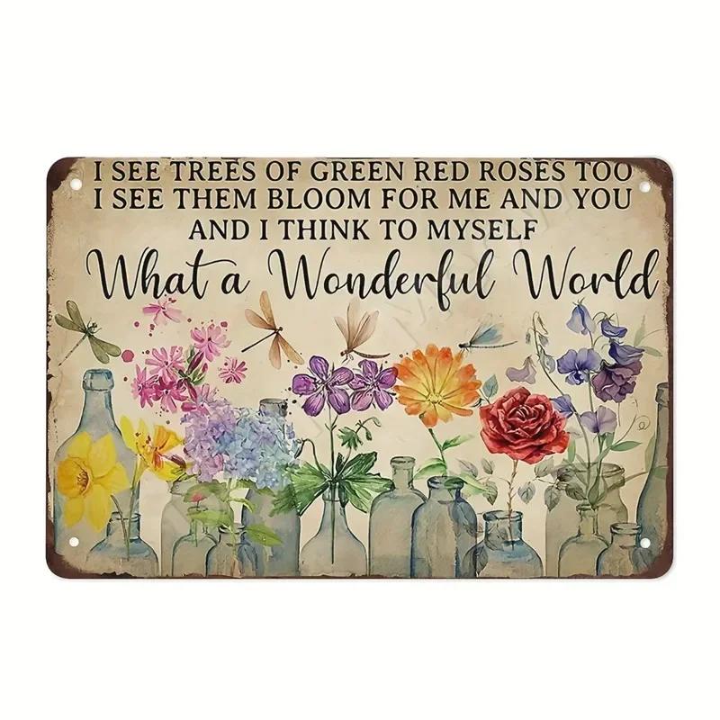 Gärtnern, weil Morden falsch ist Vintage Metallschild Lustige Pflanzen Retro Schild für Garten Außenwanddekor Home Sweet Home Schild