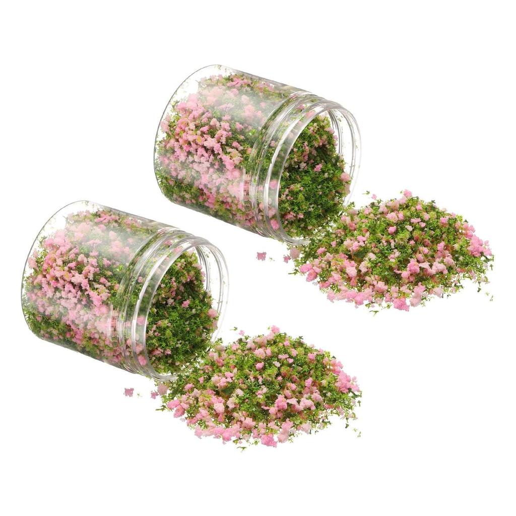 CoCud Model Flower Glasses, 185ml Capacity, Fake Miniature Flower Glass Tree, Plastic Sponge, Pink - DIY Dollhouse, Fairy Garden, Model Railway