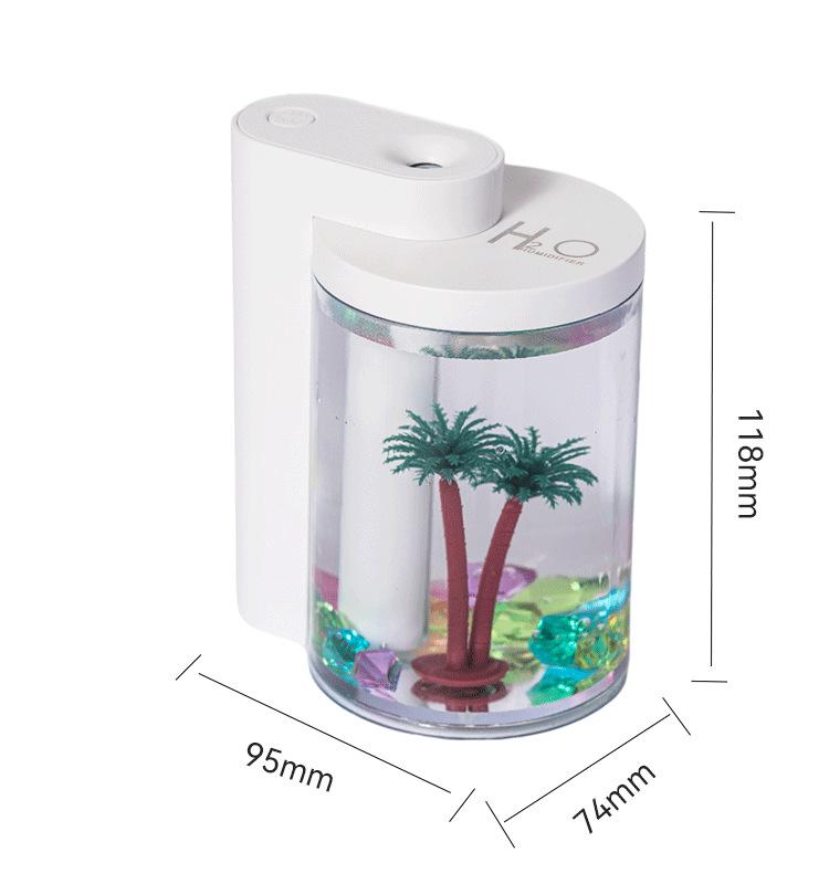 Cross-Border USB Mini Water Love Micro Landscape Humidifier with Large Fog Volume and Silent Atomizer