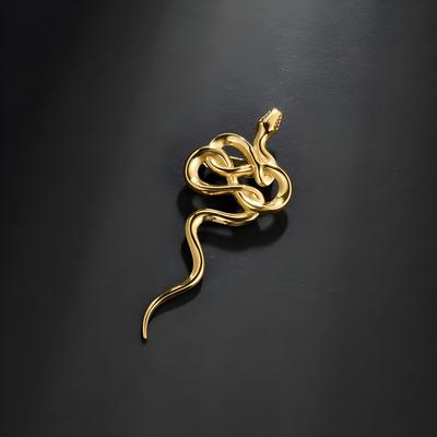 Spilla Serpente Dorato Personalità Creativa di Alta Gamma da Uomo e da Donna Spilla Animale Vento Freddo Senso del Design Nicchia Spilla Accessori Abbigliamento