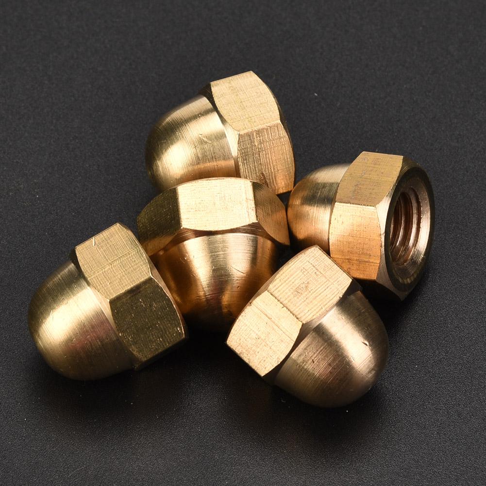 Brass Acorn Nut Kit Dome Head Cap Hex Nuts Set Vehicle Fasteners