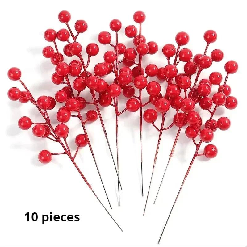 

30/10 Christmas Artificial Pine Branches Red Berry Branches Christmas Tree Wreaths Gift Decorations Home Accessories