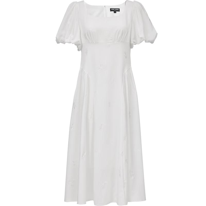 

VEROMODA 2025 Summer Embroidered Puff Sleeve A-Line Dress L