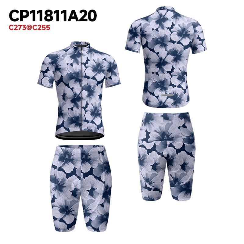 

Unisex Floral Print Cycling Jersey Set - Summer Casual Road Bike Apparel S