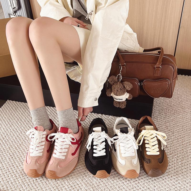 Dexun Shoes Women's Spring 2025 New Thick-soled Heightening Casual Sports Shoes Lightweight Forrest Gump Shoes Single Shoes Running Shoes