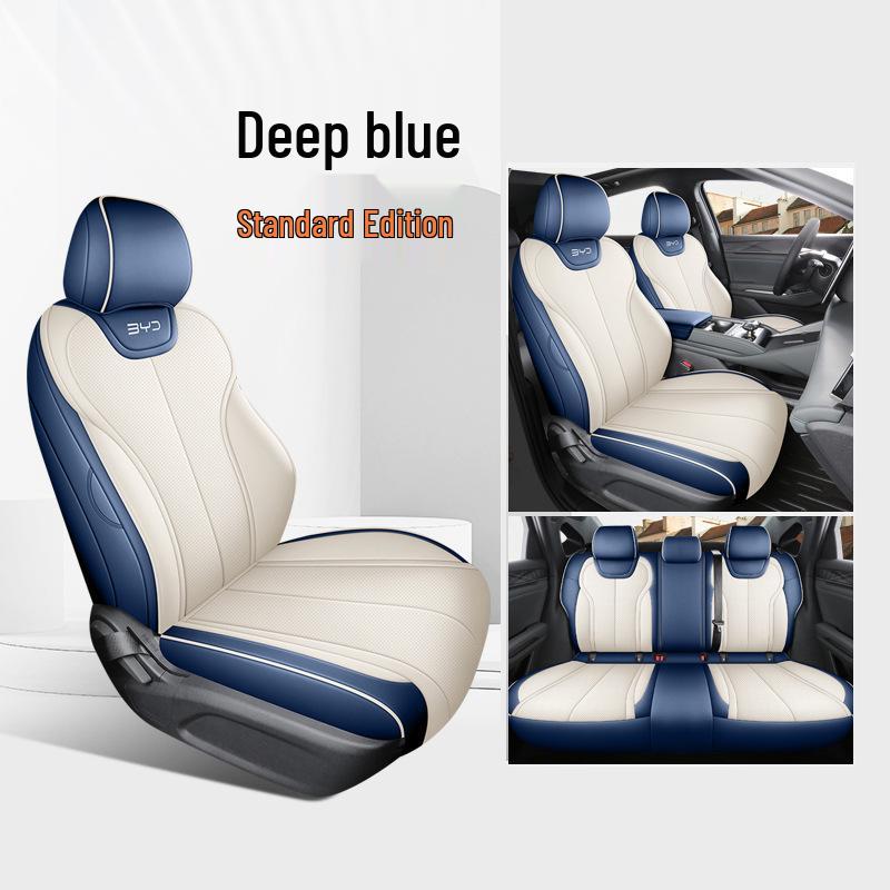 2025 BYD E7 Nappa Leather Perforated Car Seat Covers, Breathable Full Coverage Cushions