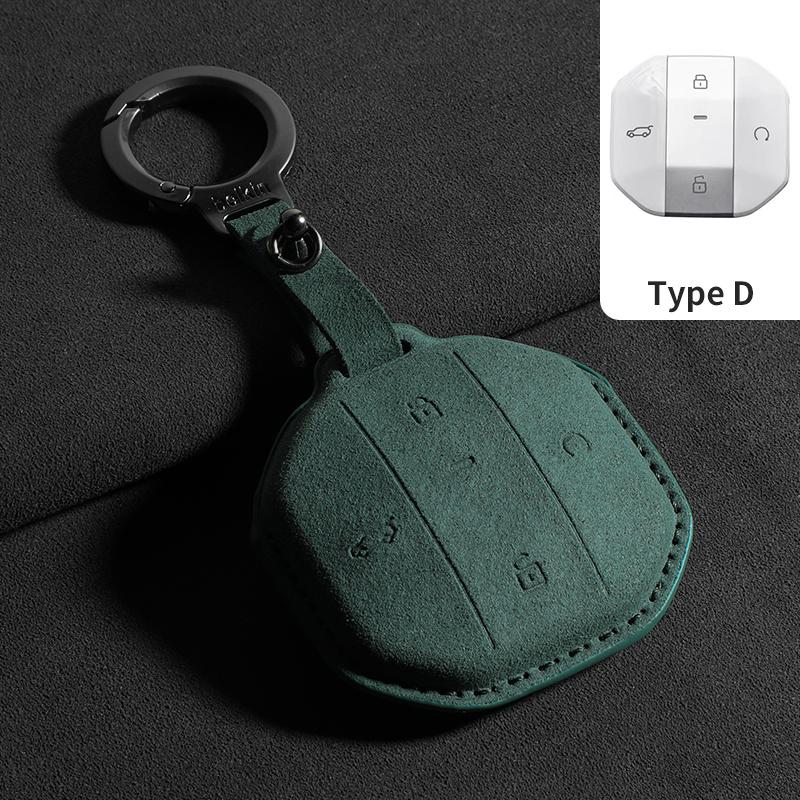 

Suede Car Key Case Cover For Jetour Freedom T1 Freer T2 Traveller T1 Car Remote Key Bag Protector Keychain Cover Shell