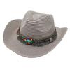 Western Cowboy Straw Hat Summer Sun Hat Beach Hat Ethnic Sun Hat Tibetan Curling