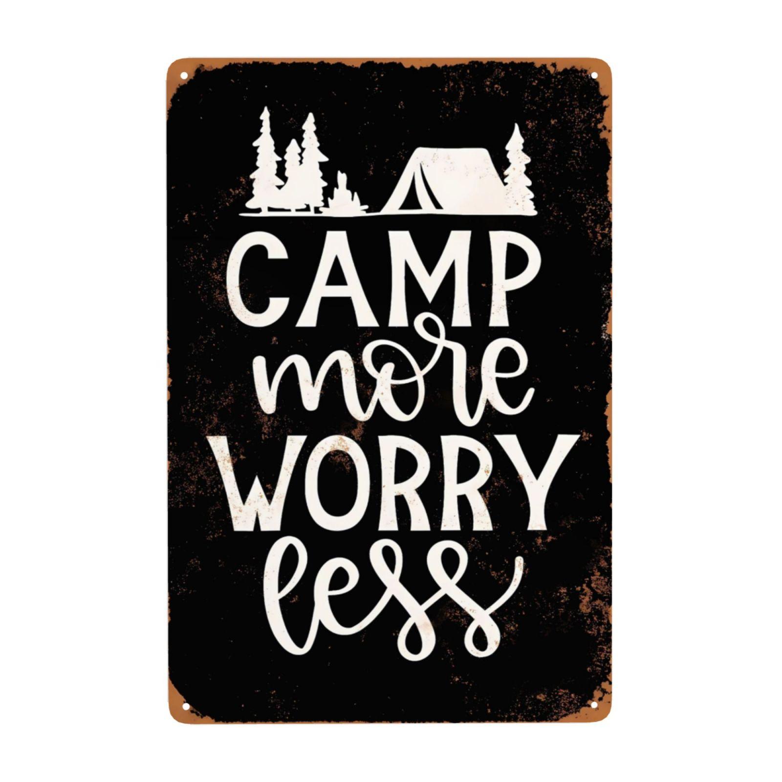 

1pc, Camping Metal Sign Campground Sign For Outdoor Porch Patio Home Kitchen Garden Bar Poster Retro Decor Art 8X12 Inch 20x30cm（7.8x11.8inch）