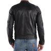 SkinOutfit Men's Genuine Lambskin Black Leather Jacket Stylish Motorcycle Bomber Biker Outerwear MJ 18