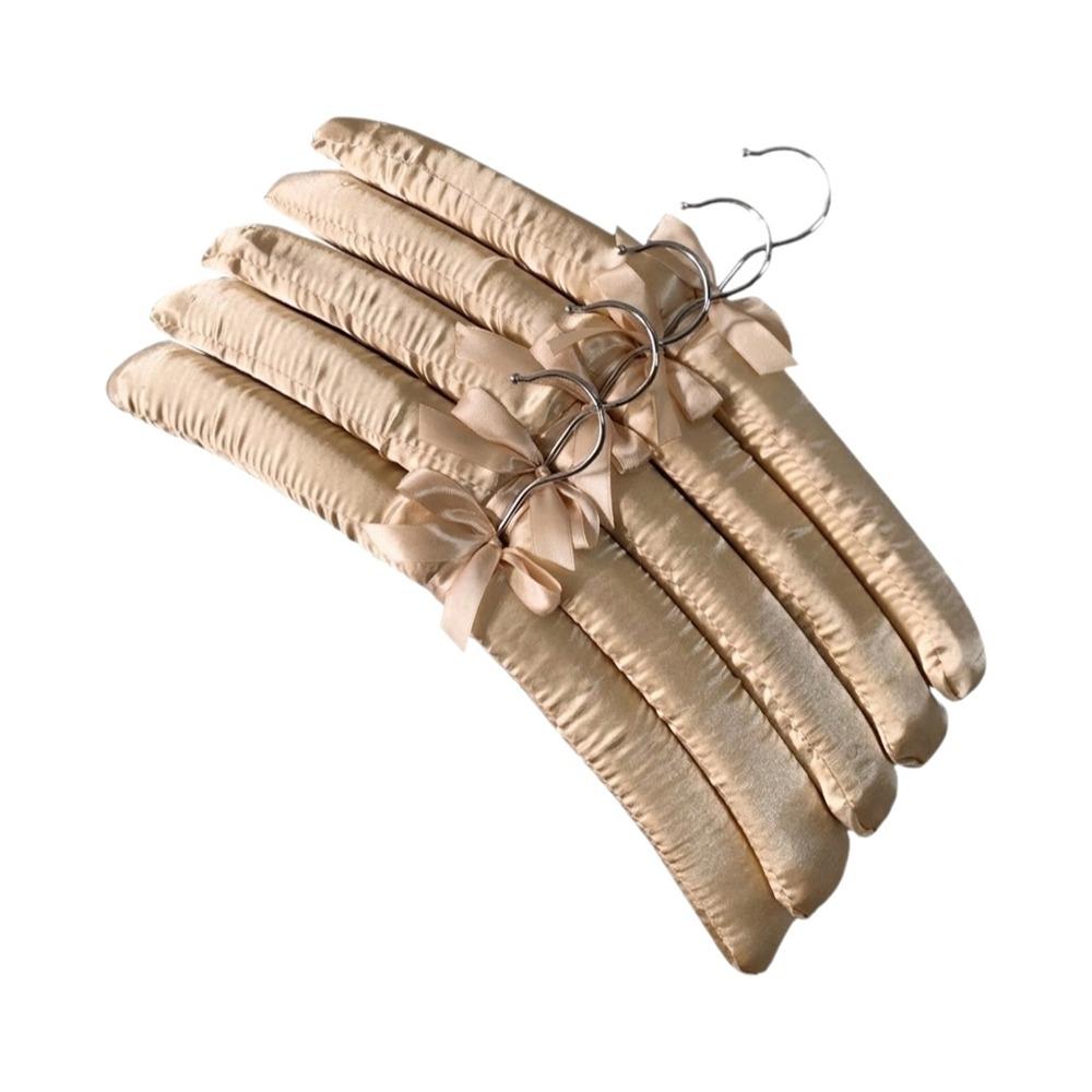 5PCS Non-slip Satin Padded Clothes Hanger Soft Sponge Clothes Hangers Clothing Store