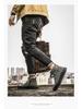 Men's 2025 Autumn Black High-Top Safety Leather Boots - Dirt-Resistant, Non-Slip, Versatile Work Shoes