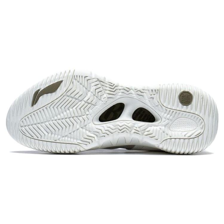 New LiNing Badfive 2 Low Anti Slip And Wear Resistant Rebound Low Top Outdoor Performance Basketball Shoes Men's Ecru ABFS003-13