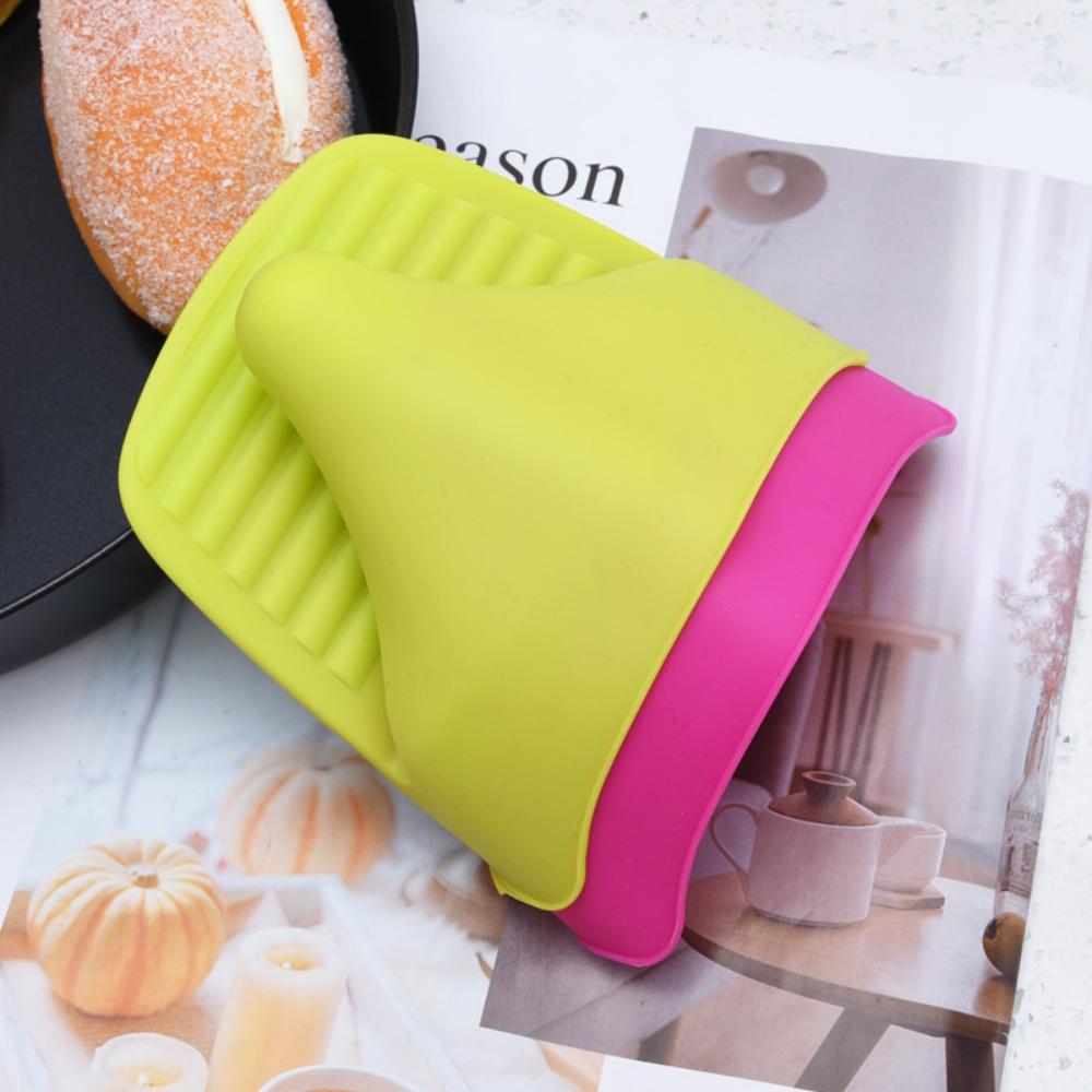 Non-slip Thickened Anti-hot Hand Cover Baking Oven Microwave Silicone Hand Clip Kitchen High Temperature Resistant Grab Dish Clip
