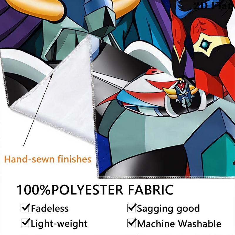 Grendizer Goldorak Wall Tapestry Aesthetic Wall Hanging Printed Fabric Blanket Decorative Tapestries for Bedroom Living Room Home Decor