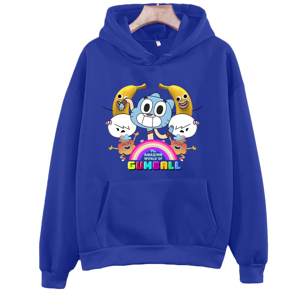 The Amazing World of Gumball Graphic Printi Sweatshirt Gumball Funny Anime Pullovers Autumn Soft Fleece Hoodies Unisex Clothes