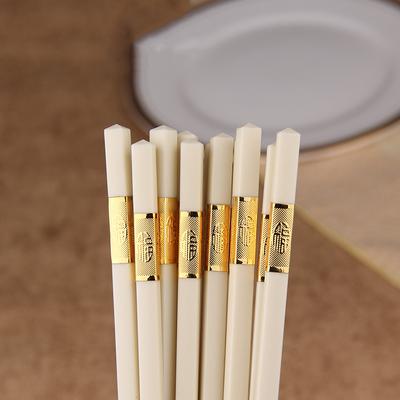 5 çift Kore Yemek Çubukları Japon Yemek Çubukları Seti Beyaz Altın Fu Çin Yemek Çubukları Alaşım Suşi Hashi Restoran Çatal Bıçak Takımı Yemek Takımı