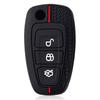 3 Button Silicone Car Remote Key Fob Cover Case For Ford Ranger C-Max S-Max Focus Mk3 Galaxy Mondeo Transit Tourneo Custom