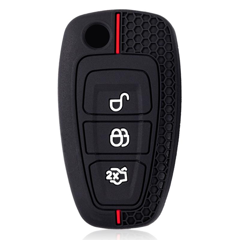 3 Button Silicone Car Remote Key Fob Cover Case For Ford Ranger C-Max S-Max Focus Mk3 Galaxy Mondeo Transit Tourneo Custom