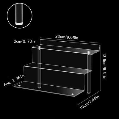 1Pc Transparent Storage Rack Doll Acrylic Cupcake 3-4 Tier Display Stand