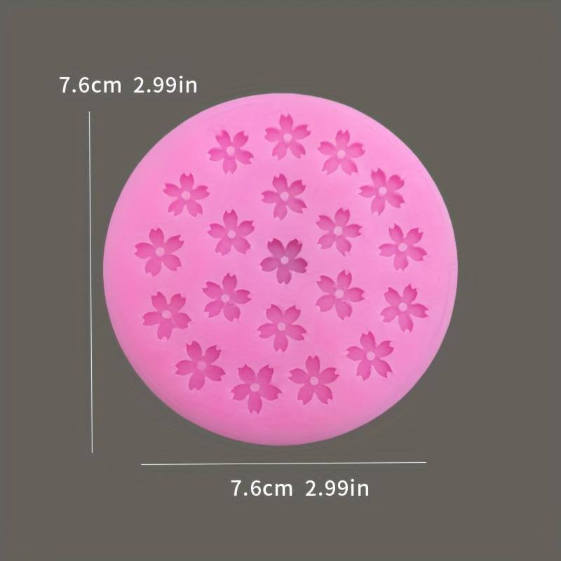 Mini Sakura Flower Fondant Mold (20 Cavities), Food-Grade Silicone Mold for Chocolate & Cake Decoration