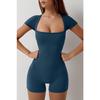 European & American Backless Crisscross Yoga Jumpsuit: Sexy Curvy Fit, Solid Color
