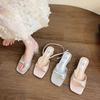 French Evening Wind Thick Heel Cool Slippers Women's Summer Wear High Sense 2025 New Fairy Style Fashion Straps Sandals Women