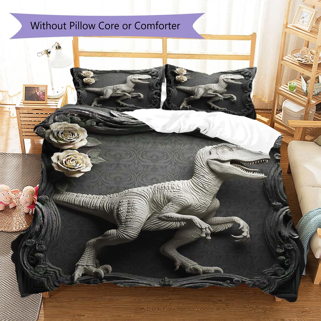 3D carved Pattern Bedding Quilt Set Quilt Cover Pillowcase Home Decoration Birthday Gift (1 * duvet cover + 2 * pillowcase, without core)