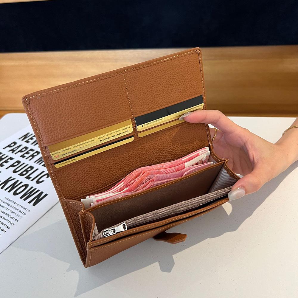 Long Genuine Leather Wallet First Layer Of Cowhide Women Wallets Clutch Bags Branded Style H Hasp Billfold High Capacity Phone Purse Without Logo