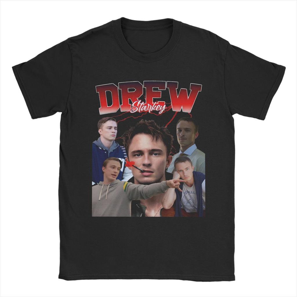 Drew Starkey Maglietta Unisex Cotone Puro Divertente Girocollo Manica Corta Abbigliamento Stampato