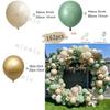 Sage Green Brown Wildlife Themed Balloon Garland Arch Kit Deer Print for Jungle Safari Kid Birthday Baby Shower Party Decoration