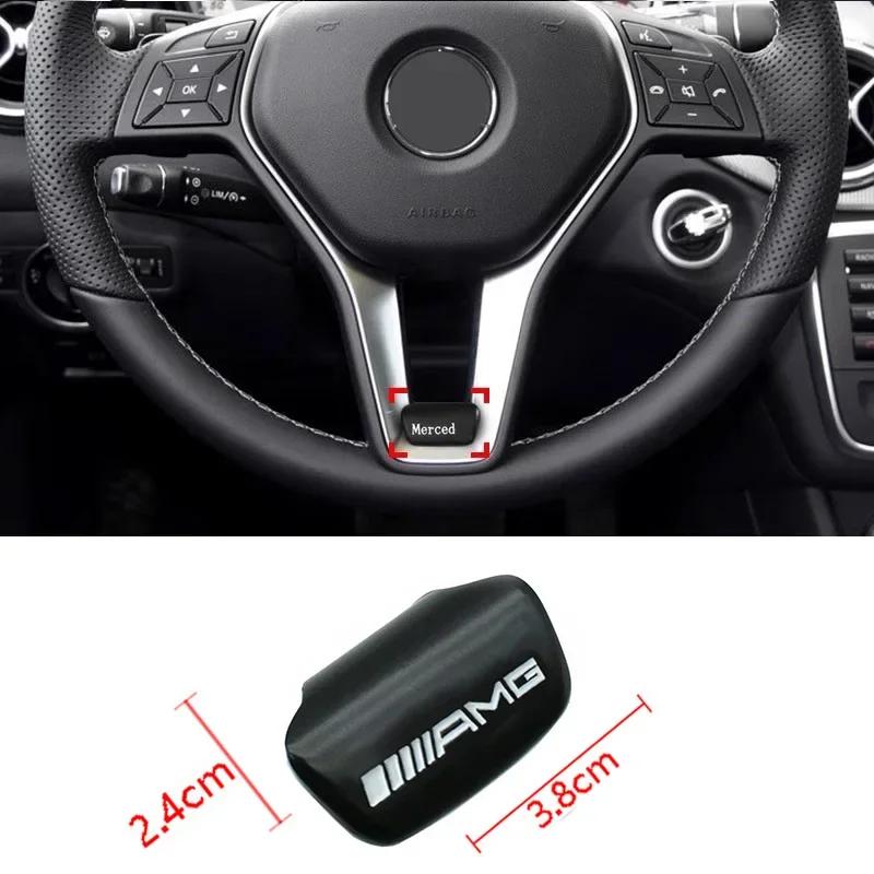AMG Emblem Car Steering Wheel Sticker Accessories For Mercedes Benz Brabus Maybach Smart W204 GLC CLA W205 W203 W206 W108 W124