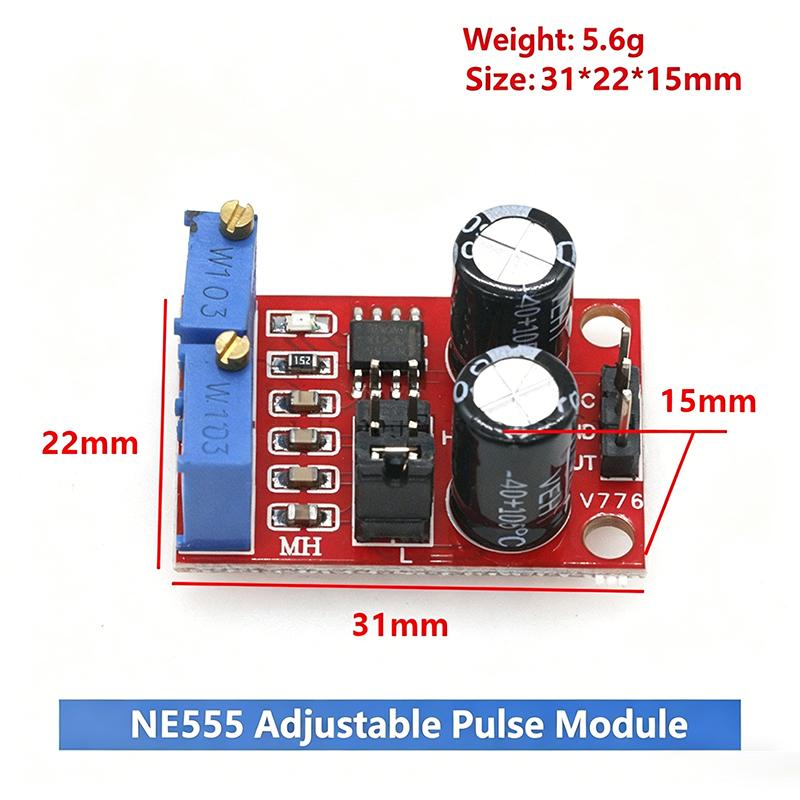 Ne555 Pulse Frequency Duty Cycle Adjustable Module Square Wave Signal-Generator
