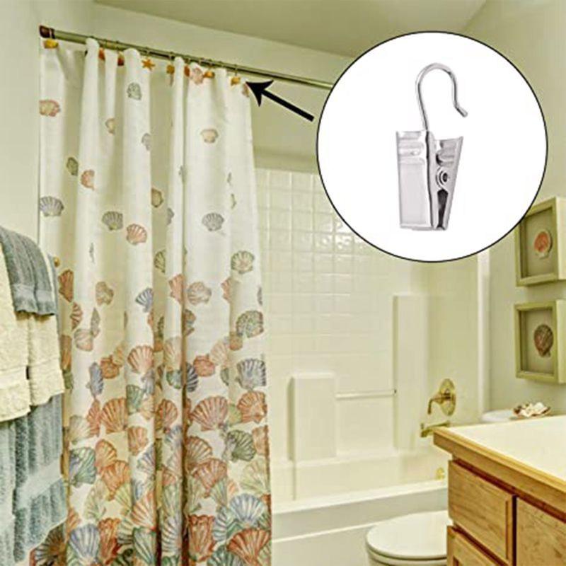 10Pcs Curtain Clips with Hook for Curtain Photos Home Decoration Outdoor Christmas Party Wire Holder for Hanging Curtain