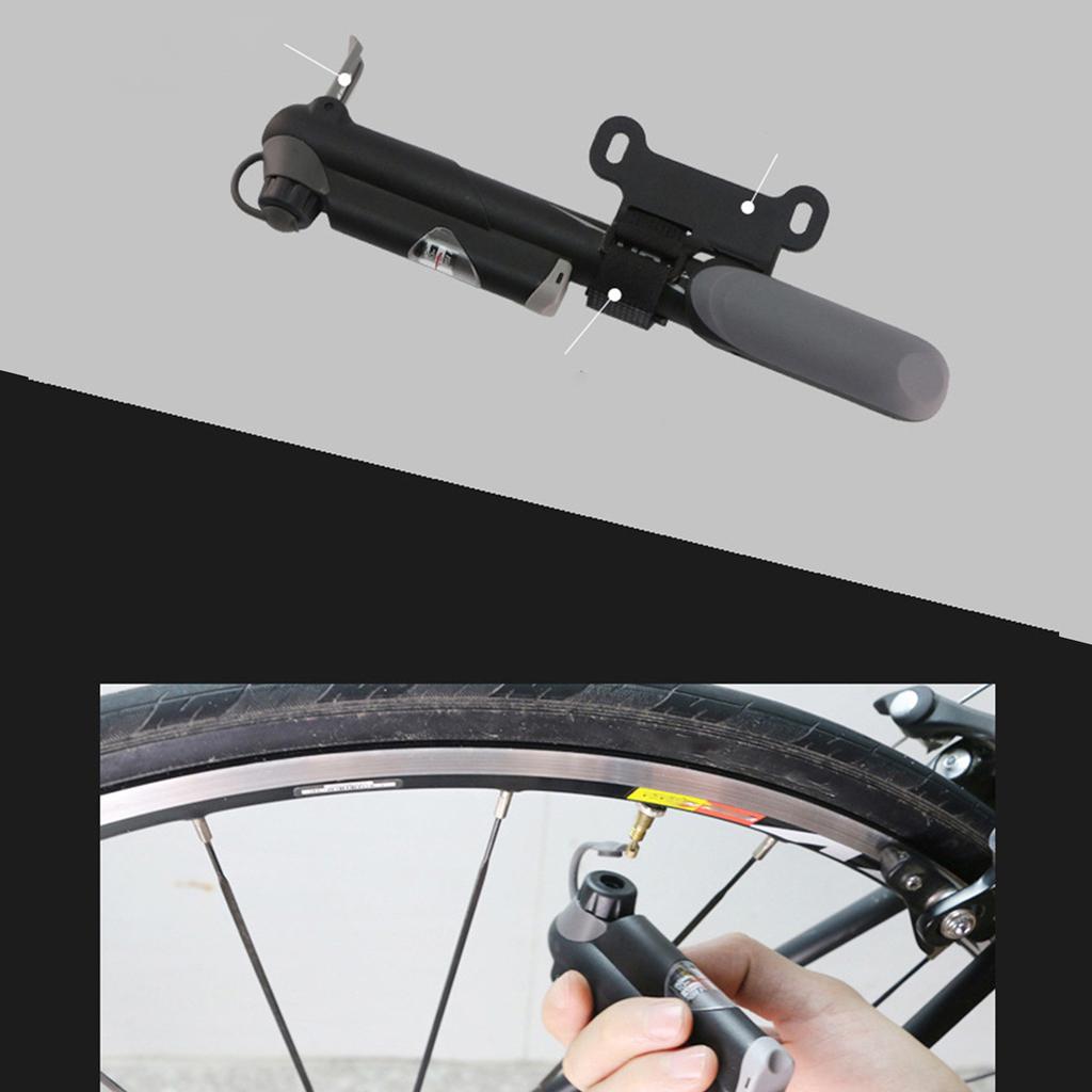Mini pumpička na kolo Plastová přenosná rámová pumpička Vysokotlaká sada na opravu pneumatik pro venkovní použití Černá