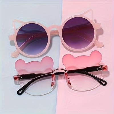 Filles garçons mignon Animal dessin animé oreilles lunettes de soleil en plein air Protection solaire enfants belles Vintage lunettes de soleil Protection classique enfants