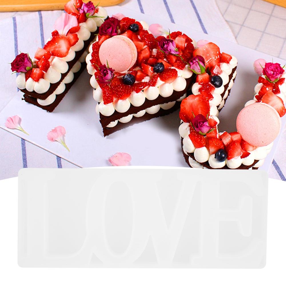 Stylish English Letter Shape Cake Mold Silicone Baking Mould Tool DIY Decorating Accessories
