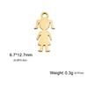 5pcs/lot Boys Charms for Jewelry Making Stainless Steel Gold DIY Necklace Bracelet Pendants Accessories