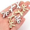 30pcs CCB Bow Beads Plastic Bowknot Charms Pendants For Jewelry Making DIY Crafts Neklace Earrings Keychain Accessories Findings