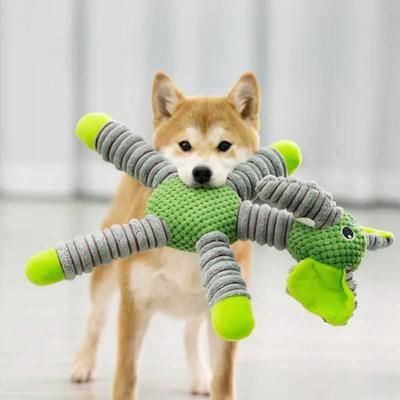 Teething Toy Puppies Animal Shape Soft Plush Chew Toy with Sound Maker Interactive Dog Toy Small Medium Dogs Puppy Play Toy