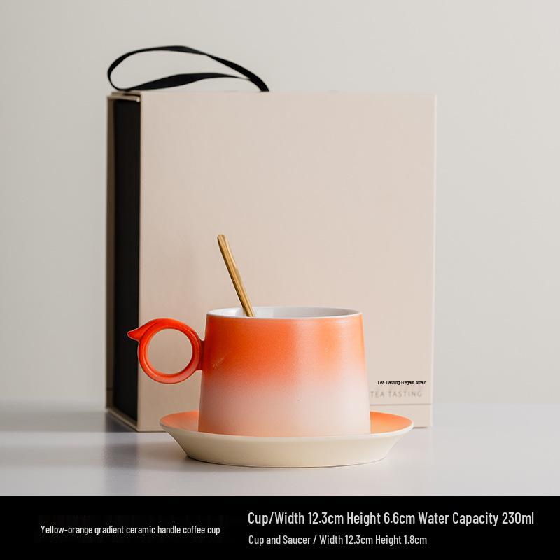 Creative Ceramic Coffee Cups - Elegant Mugs for Home or Office and Perfect Company Souvenir