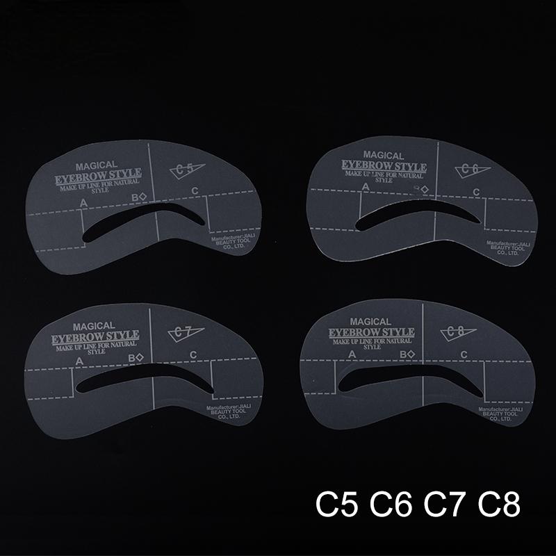 24Pcs/set Eyebrow Grooming Stencil Kit Eyebrow Shaping DIY Beauty Eyebrow Template Makeup Tool