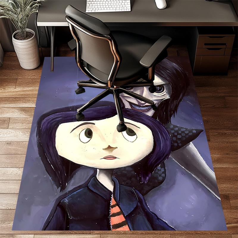 1pc Coraline (6) Design Printed Area Rug Carpet for Bedroom Living Room Home Decor Rugs Mat Non Slip Mat Rug for Bedside