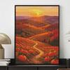 Halloween pumpkin patch sunset scenery diamond painting kit handmade diy painting home decoration painting